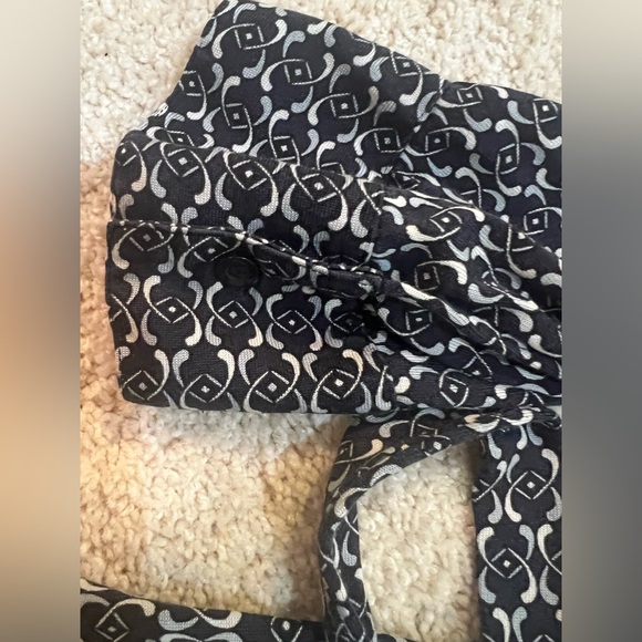 Banana Republic 3/4 Sleeves Black Patterned Dress. Size Medium - Picture 7 of 9